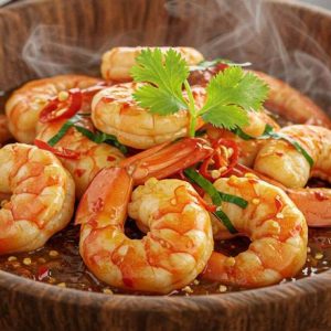 107. King Prawn with Spicy Sauce / 辣酱大虾