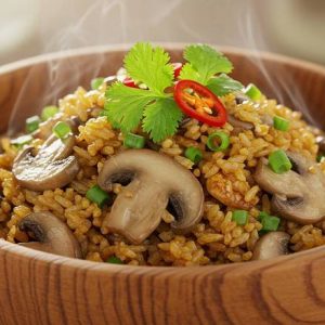 70. Mushroom Fried Rice / 蘑菇炒饭