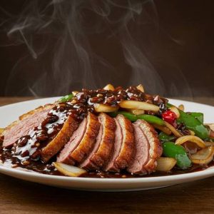 148. Roast Duck with Green Peppers and Black Bean Sauce /青椒黑豆酱烧鸭
