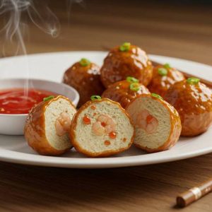 94. Sweet & Sour Prawn Balls (10pcs) / 糖醋虾球(10个)